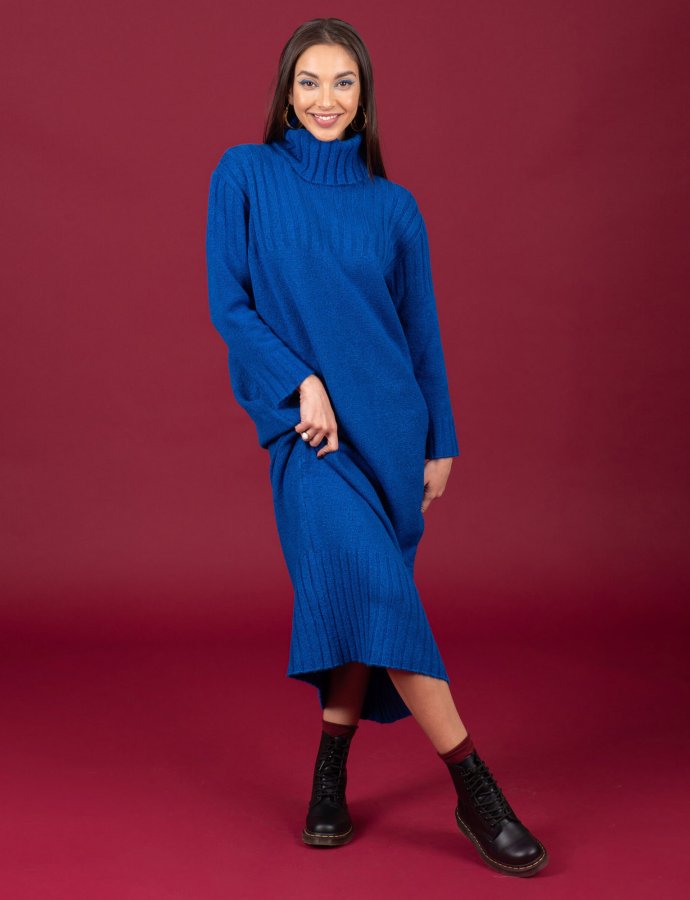 Gustav knit dress blue