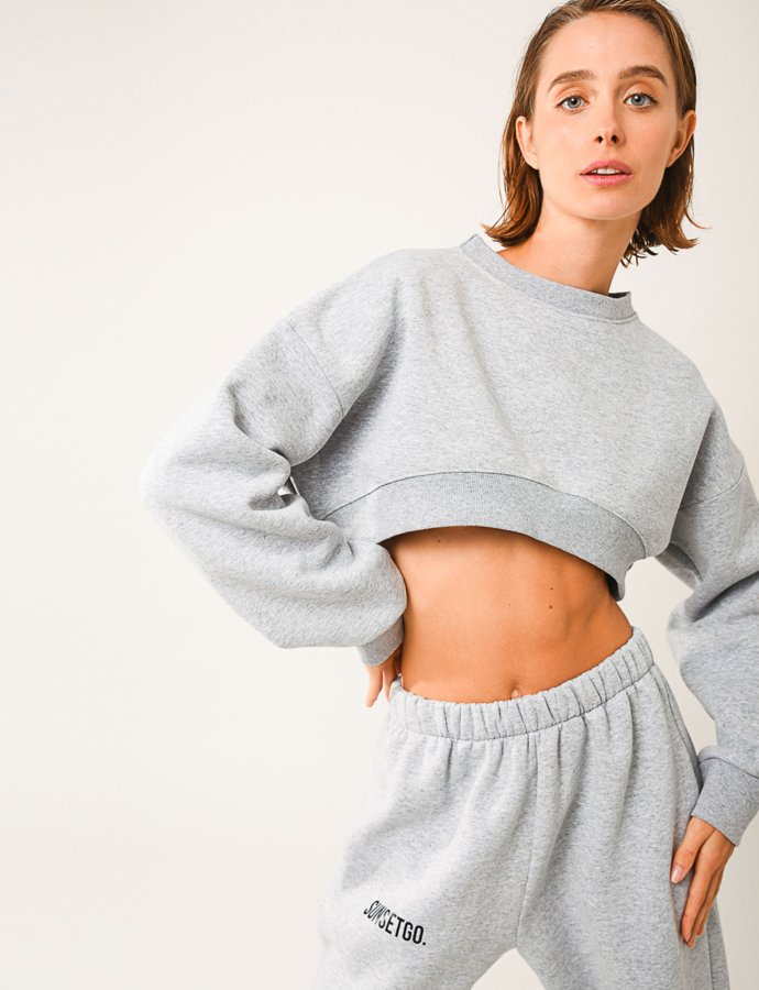 Irina crop sweatshirt grey