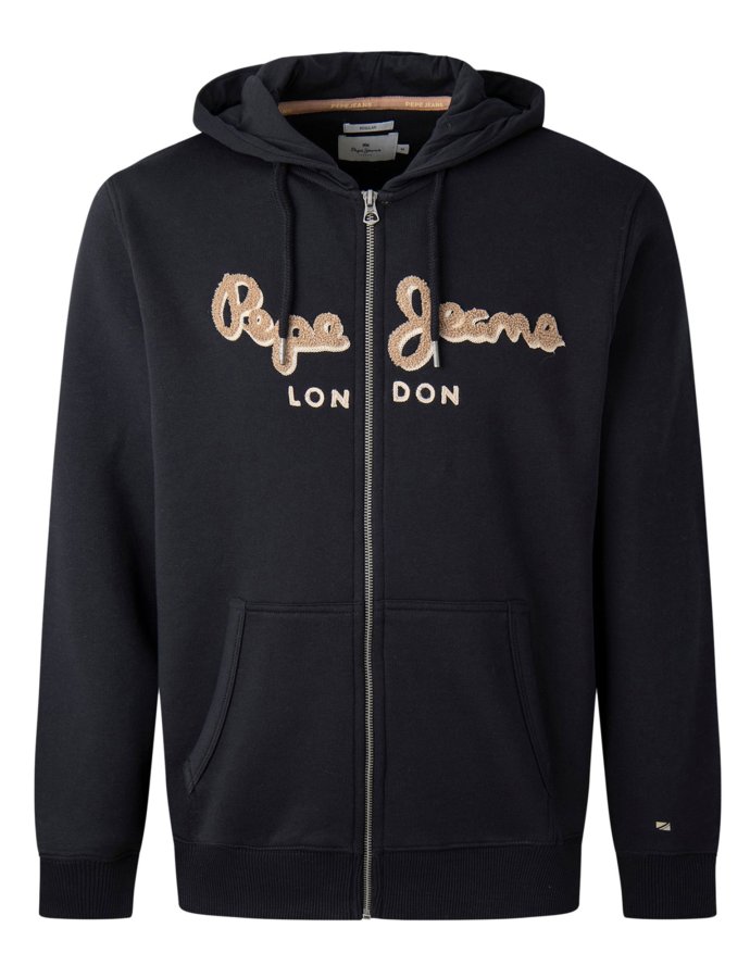 Lamont zip hoodie black