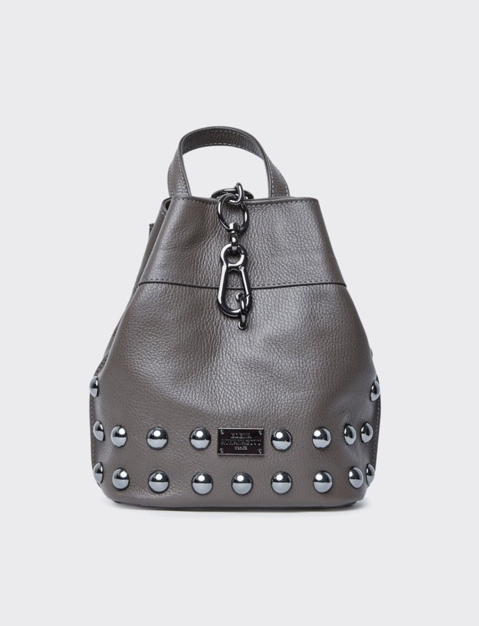 Black n metal mini backpack grey nickel