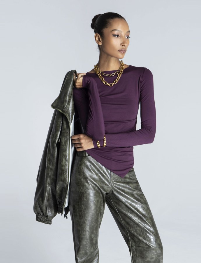 Romy bamboo top bordeaux