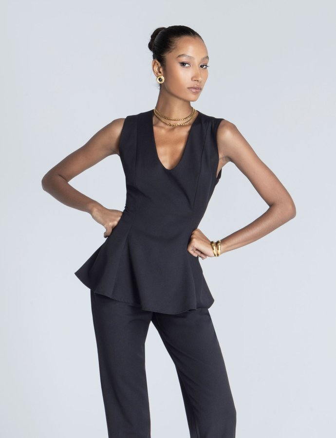 Portia top black