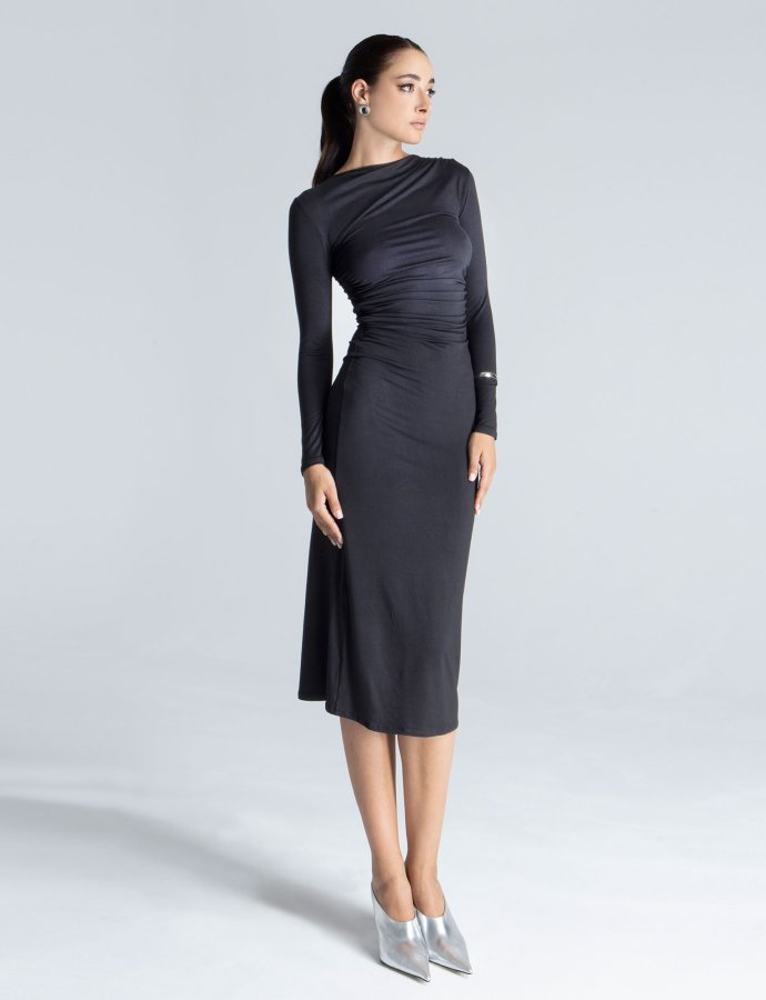 Romy bamboo dress black