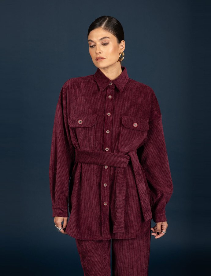 Gwen oversize shirt aubergine