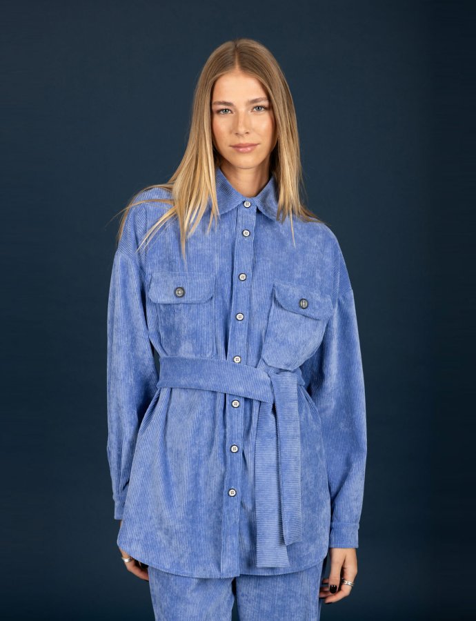 Gwen oversize shirt dark ciel
