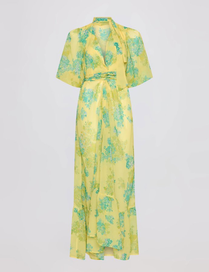 Lime petals kimono