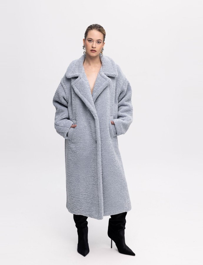 Teddy light blue coat