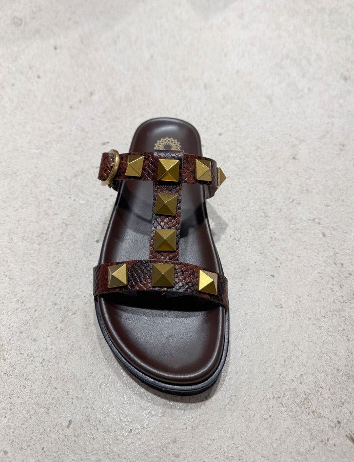 51310  Studded sandals brown snake