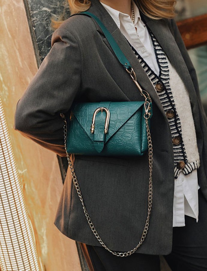 Move bag forest green nickel