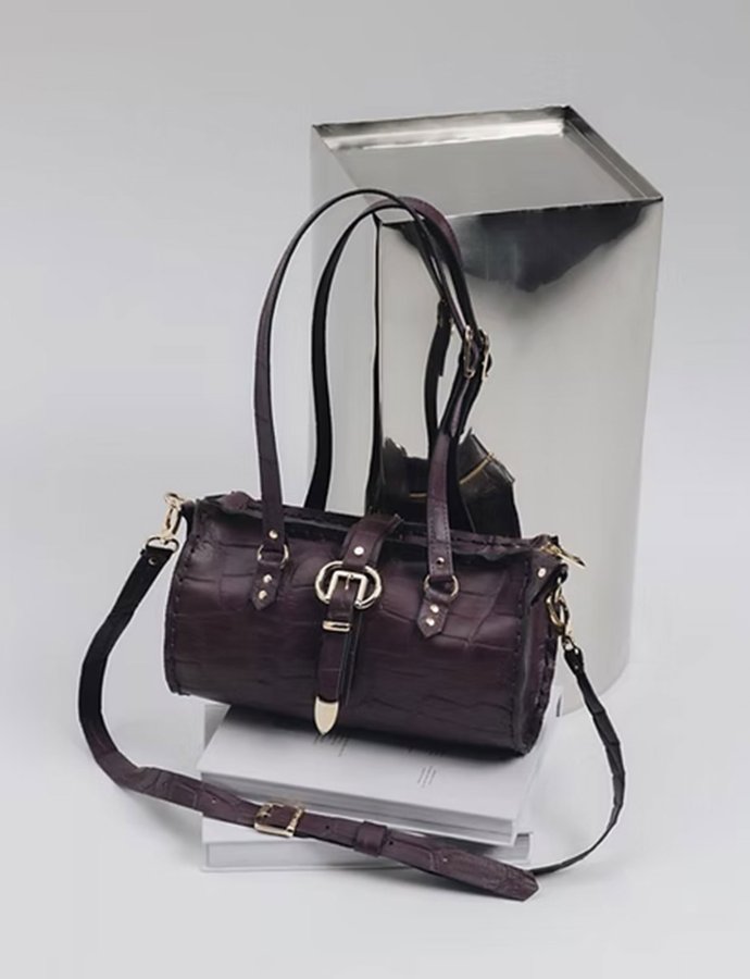 Endlessly bag dark plum-gold