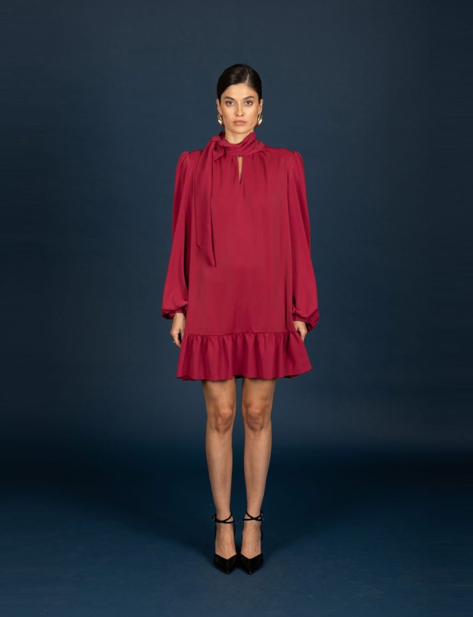 Corinne oversize dress garnet