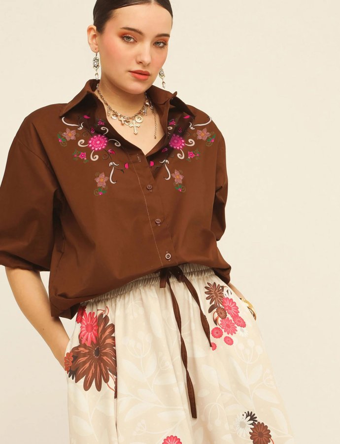 Amore brown shirt