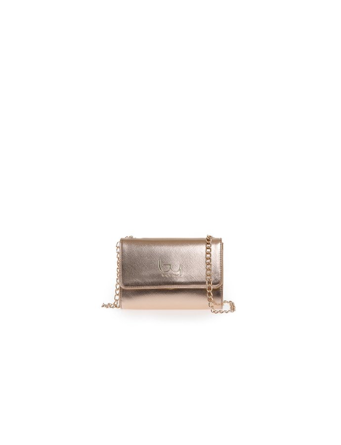 Olivia metal flap bag bronze