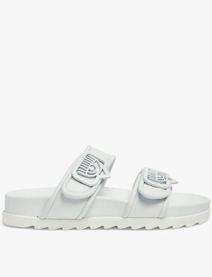 Double strap sandal white