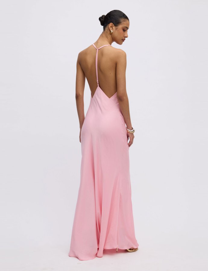 Effie backless dress rose