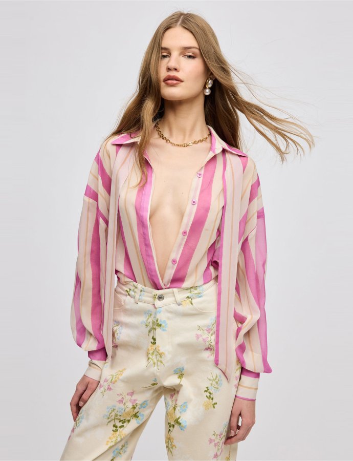 Stripped pastel shirt