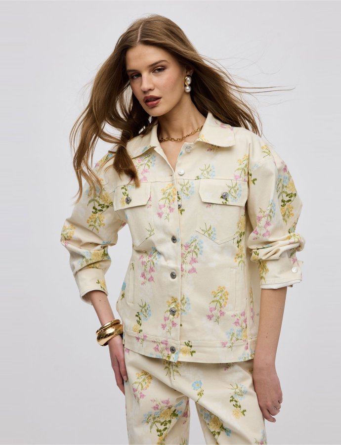 Butter blossom denim jacket