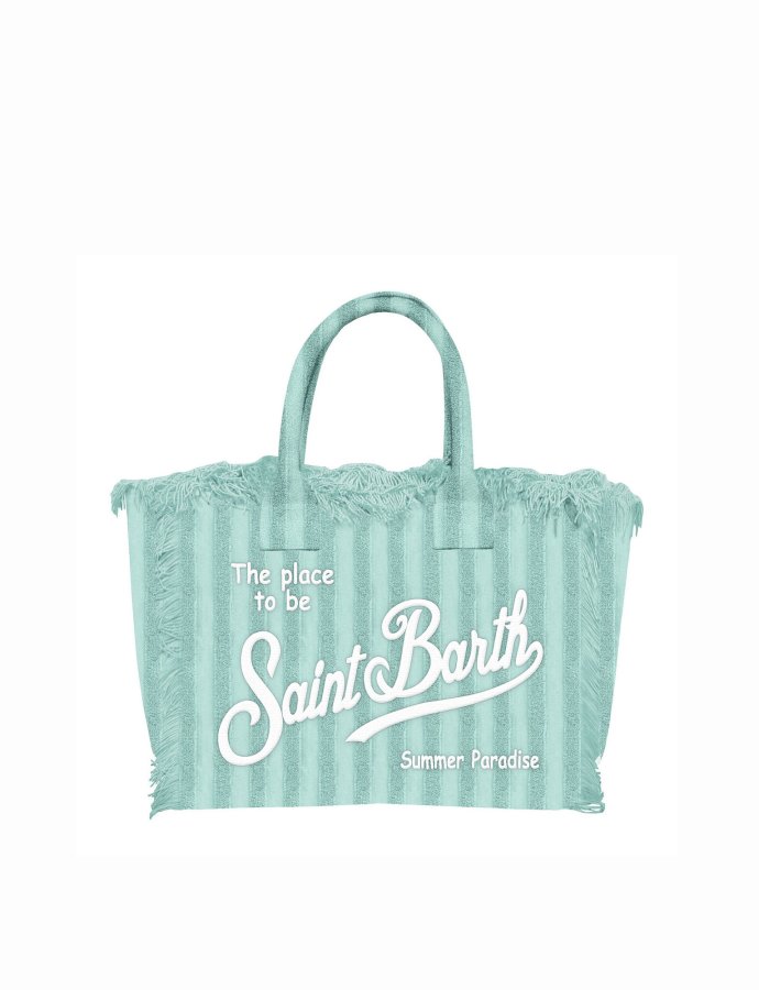 Terry effect Colette bag with raised striped pattern
