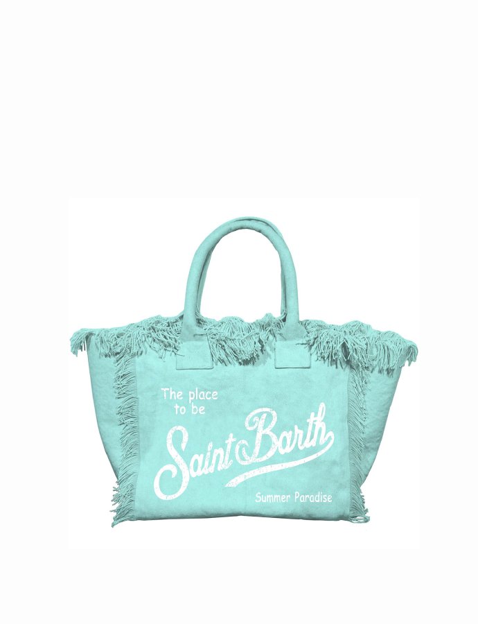 Colette water green cotton canvas bag