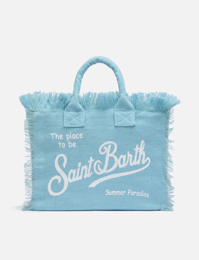 Colette linen light blue handbag