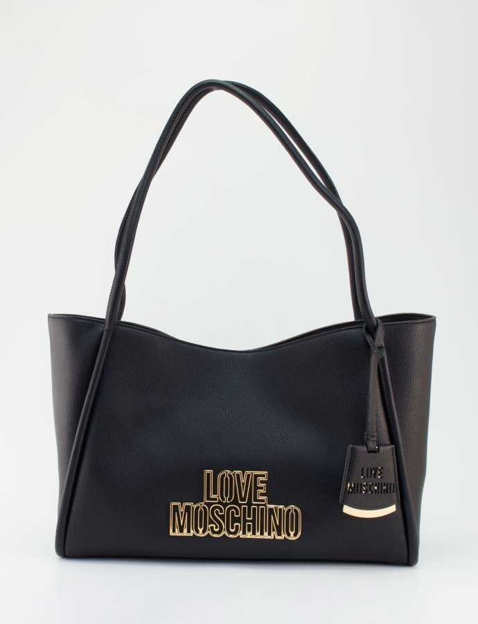 Shoulder bag metallic logo black