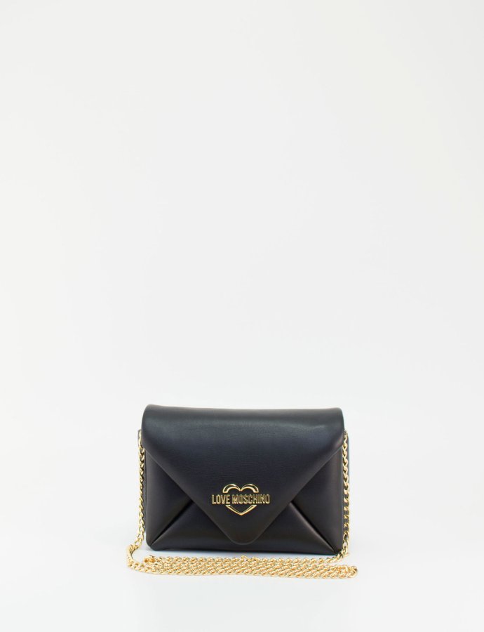 Mini crossbody bag metallic heart black gold