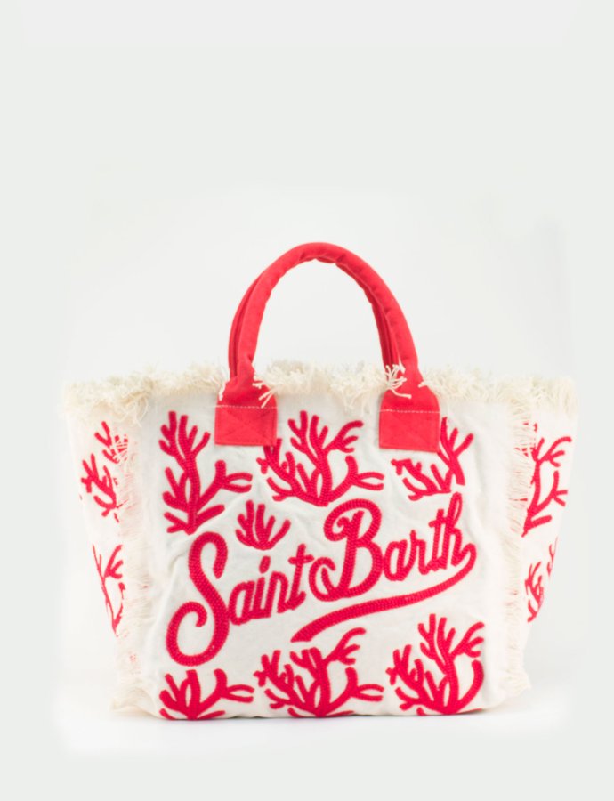 Vanity rug coral cotton tote bag