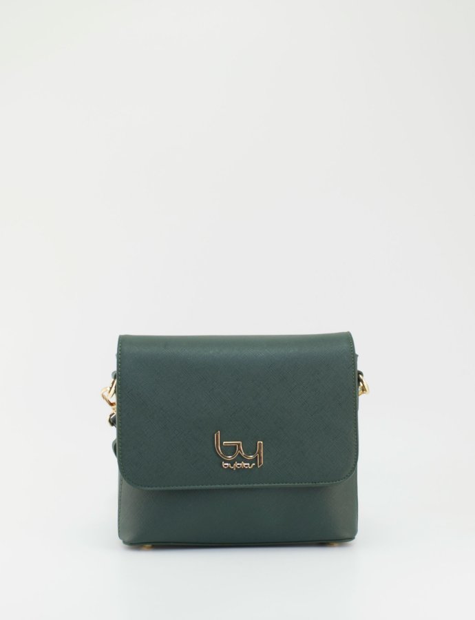 Pisa crossbody flap bag forest green