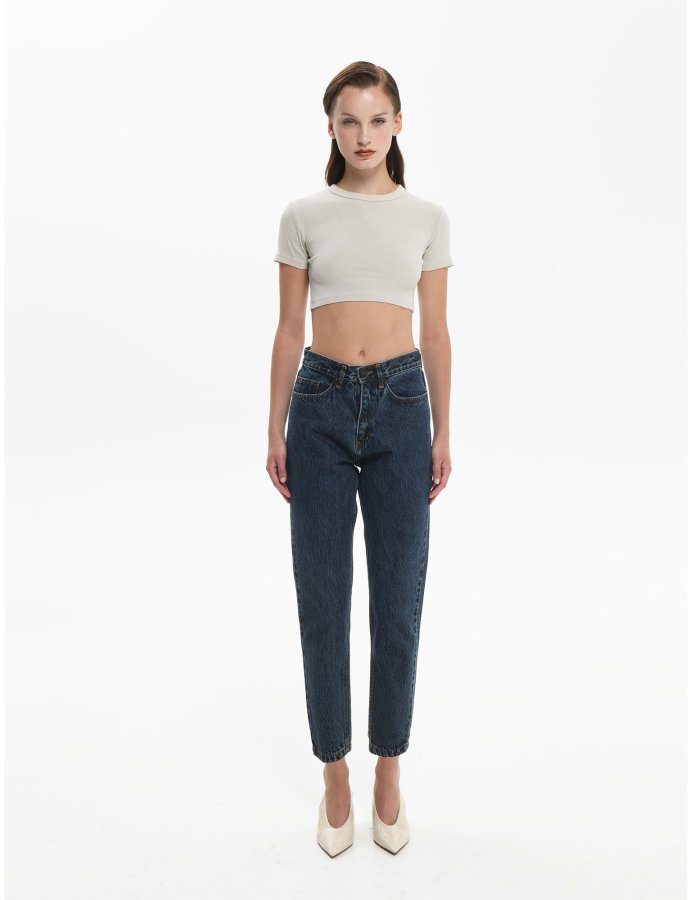 Angela denim pants dark blue