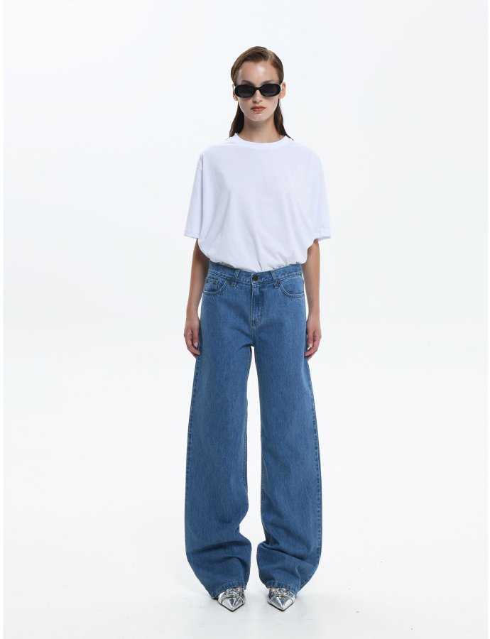 Bellen mid blue denim pants