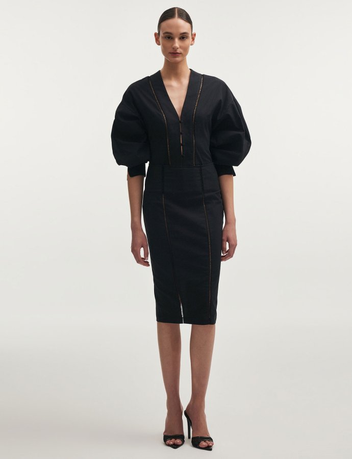 Dama midi skirt black