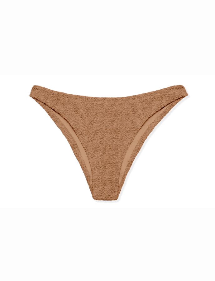 Elise crinkle swim briefs light brown
