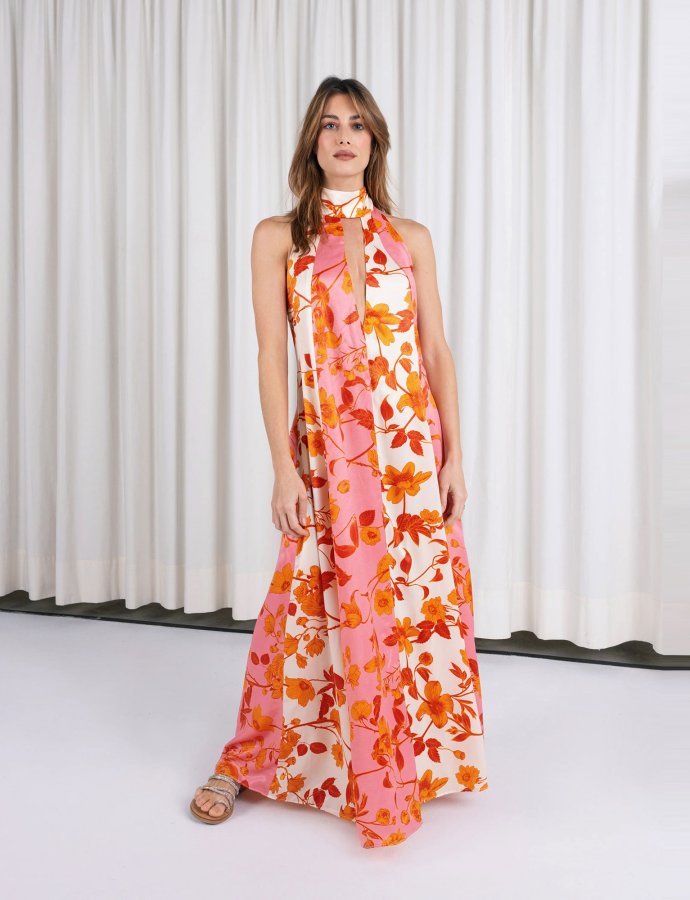 Isadora neck tie dress