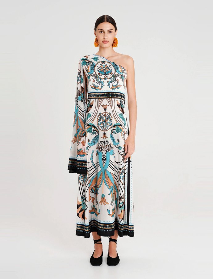 Fountain one shoulder long dress