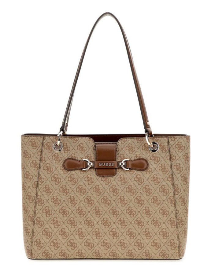 Nolana noel tote bag latte logo brown