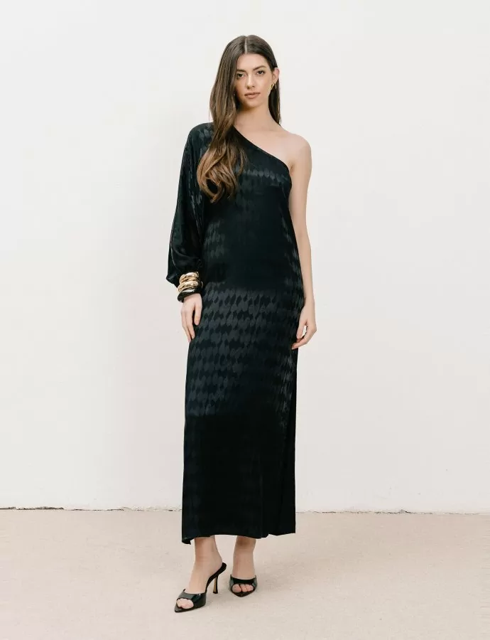 Noon one shoulder black dress