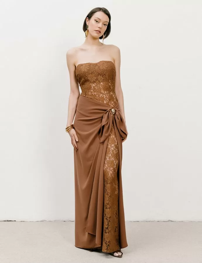 Breath dress brown