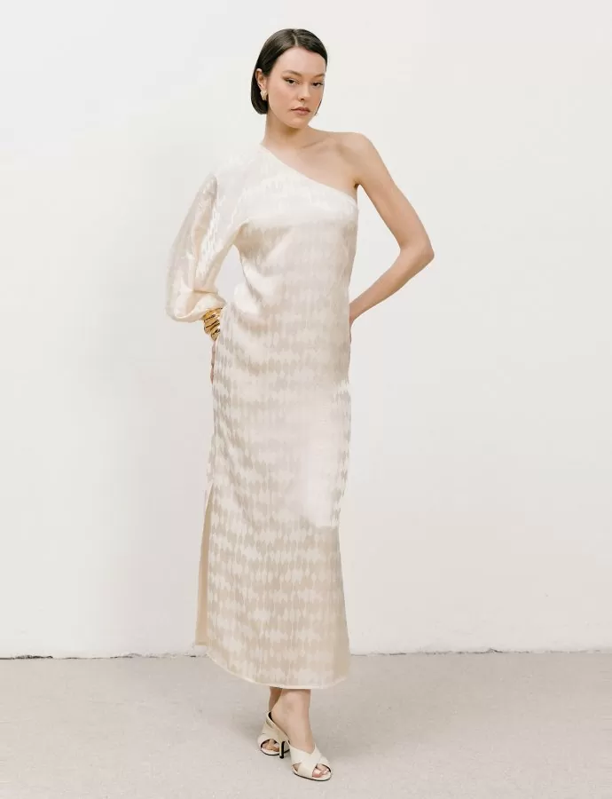 Noon one shoulder off white dress