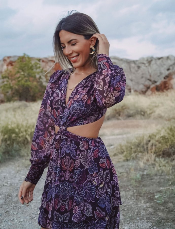 Iris cut out dress