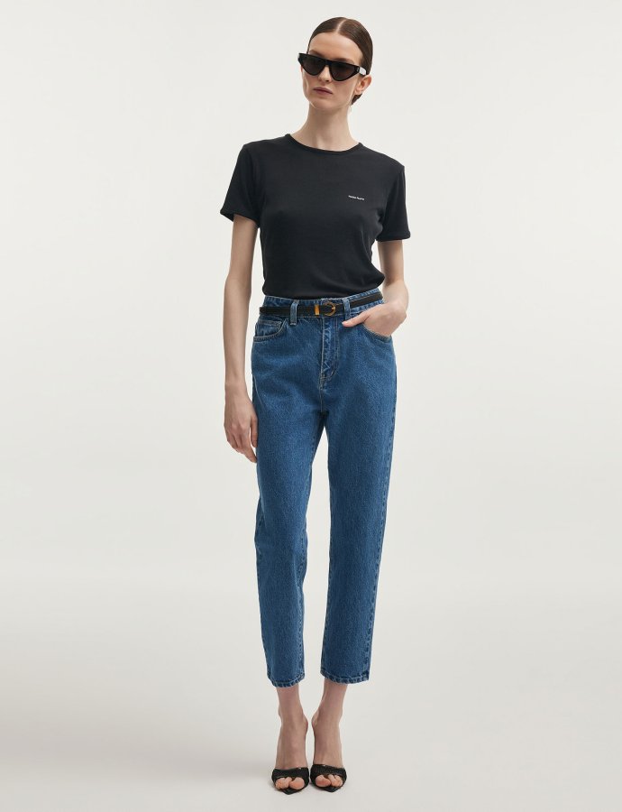 Indigo denim trousers blue