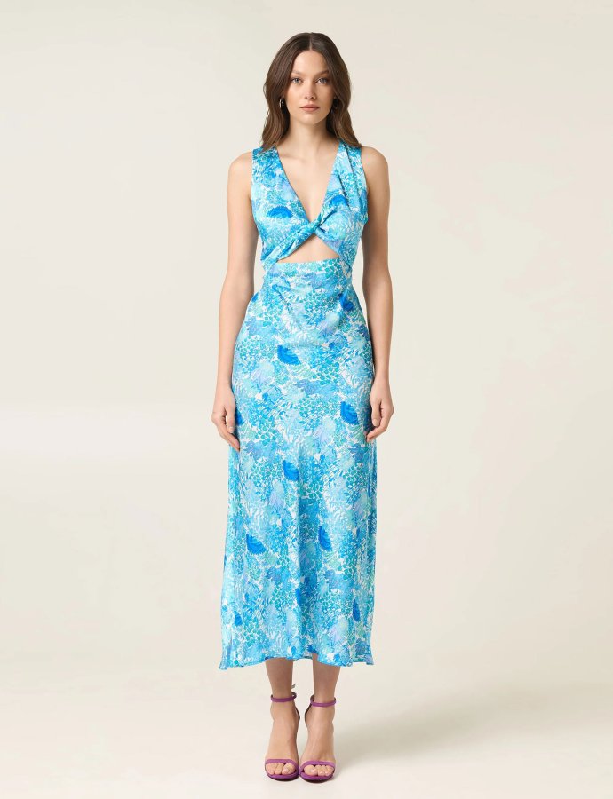 Laguna midi satin dress