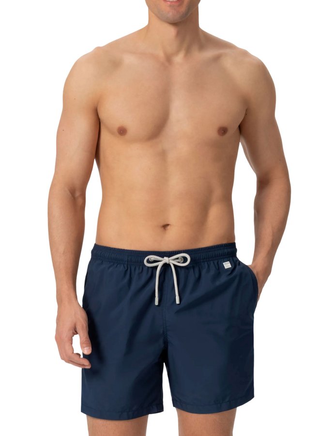 Lightweight fabric navy blue swim shorts lighting pantone