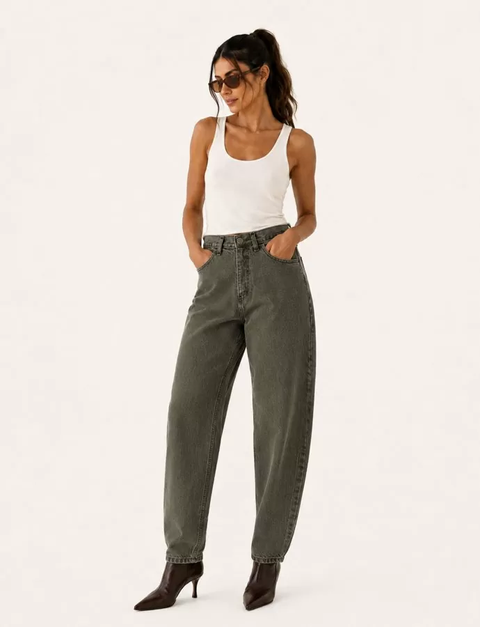 Lima slouchy mold green denim pants