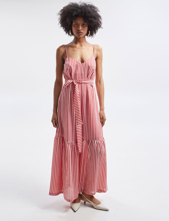 Liora stripped dress red