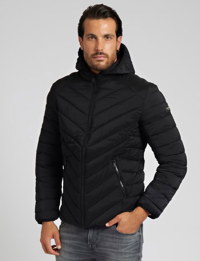 Stretch hoodie jacket black