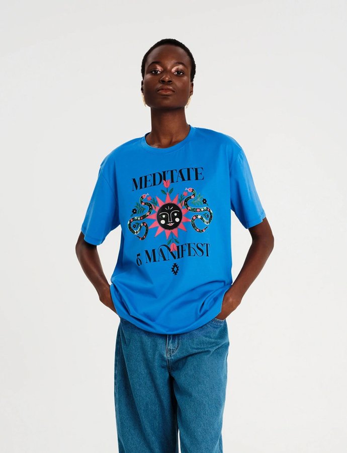 Manifestation t-shirt blue