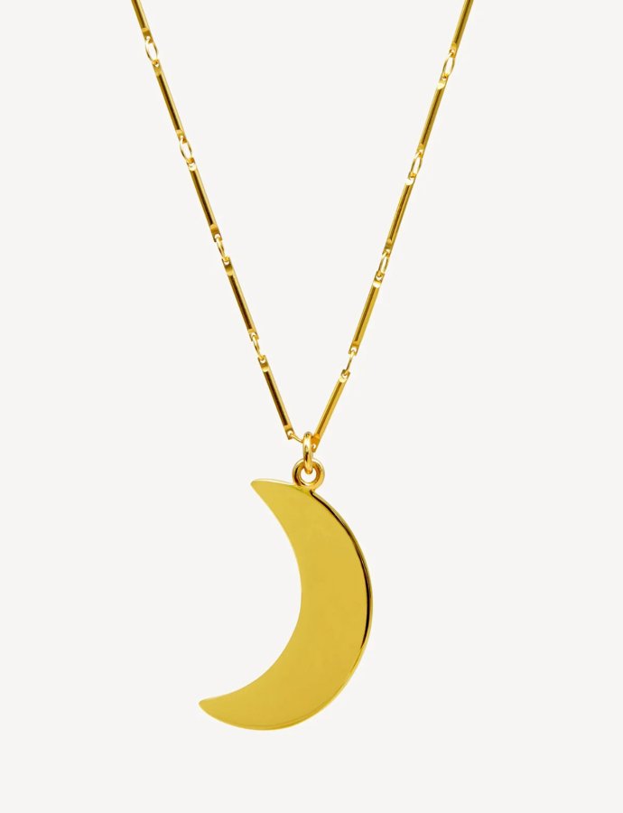 Moon gold necklace