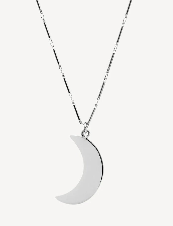 Moon silver necklace