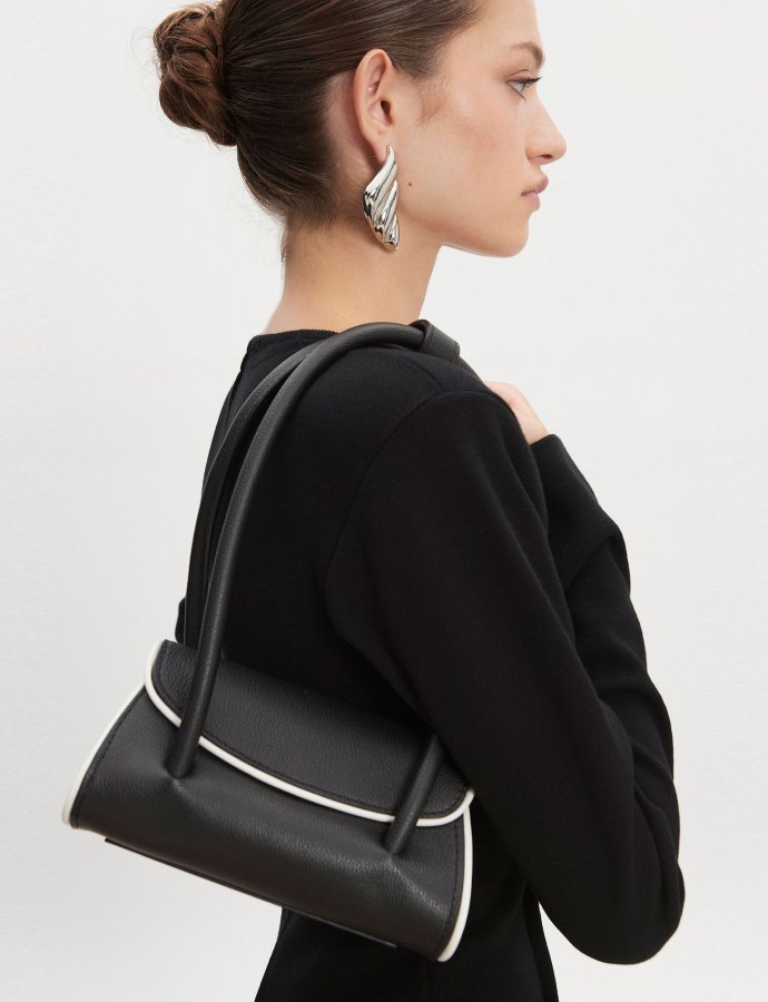 Cruella leather bag black/white