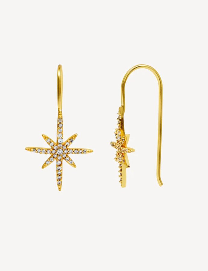 Night gold earrings